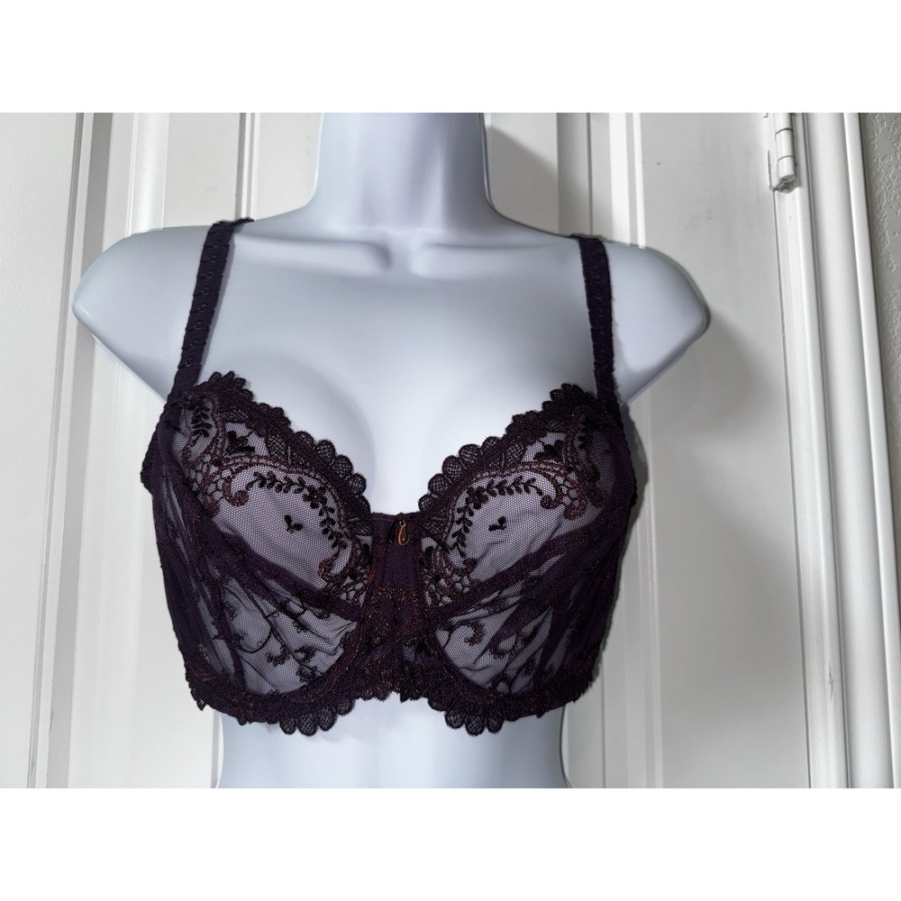 empreinte bra 32E Purple Lace Bralette Made In France Designer Bra NWT